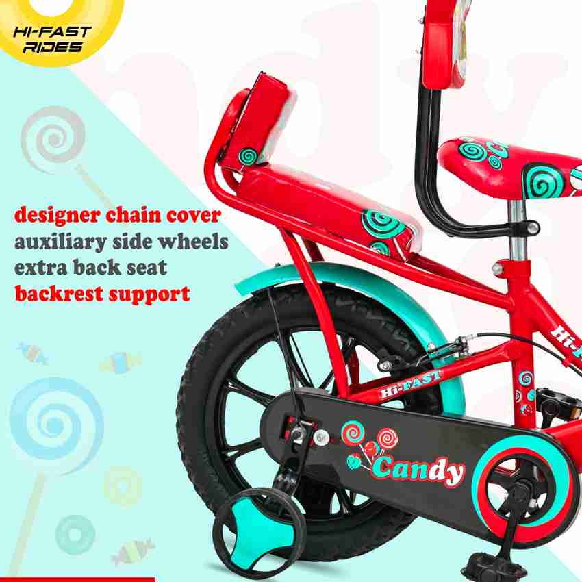 Hi Fast Candy Unisex Kids Cycle For Age 2 To 5 Years With Back Seat 95 Assembled 14 T Road Cycle Price in India Buy Hi Fast Candy Unisex Kids Cycle