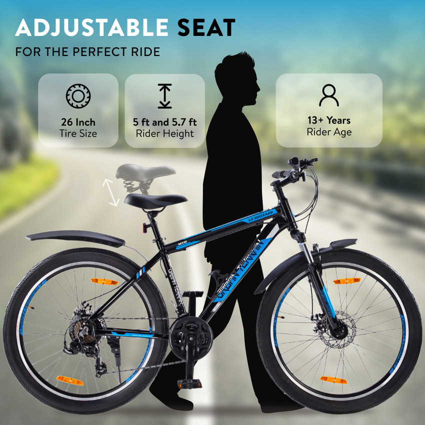 Urban Terrain UT3003A26 Alloy MTB Cycles Shimano Geared for Men with Dual Disc Brake 26 T Road Cycle Price in India Buy Urban Terrain UT3003A26 Alloy MTB Cycles Shimano Geared for