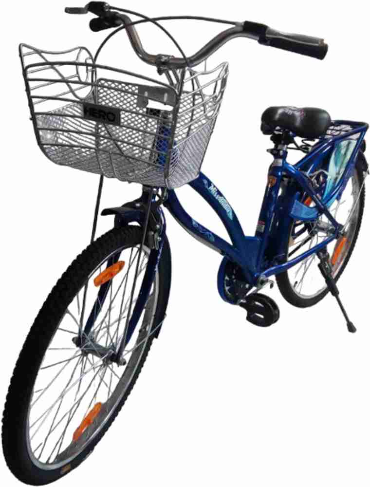 HERO Eliza Miss India Sports Bicycle Carrier Basket 85 Assembled 24 T Hybrid Cycle City Bike Price in India Buy HERO Eliza Miss India Sports Bicycle Carrier Basket 85 Assembled 24 T
