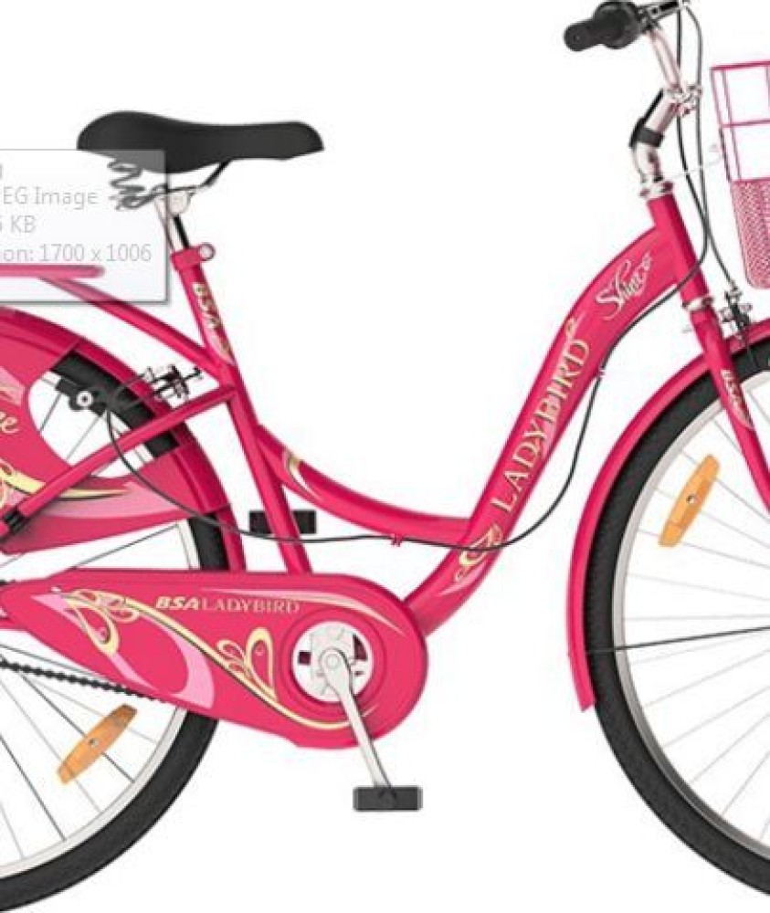 BSA LADYBIRD SHINE PINK 26 T Girls Cycle Womens Cycle Price in India Buy BSA LADYBIRD SHINE PINK 26 T Girls Cycle Womens Cycle online at Flipkart