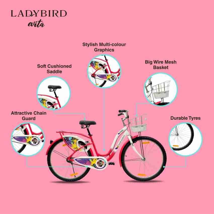 BSA LADY BIRD EVITA 24 T Girls Cycle Womens Cycle Price in India Buy BSA LADY BIRD EVITA 24 T Girls Cycle Womens Cycle online at Flipkart