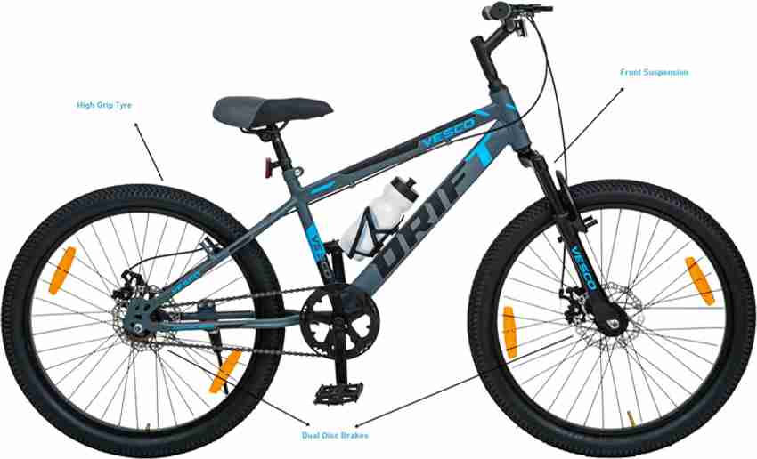 VESCO Drift 24T Bicycle Big Kids Boys Girls 9 to 15 age 24 T Mountain Cycle