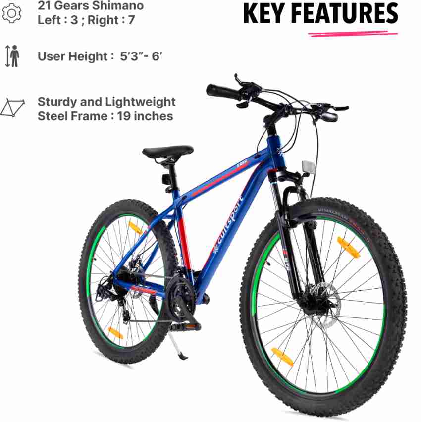 Cultsport KARA29TBLUE Alloy MTB with 21 Shimano Gear Cycling