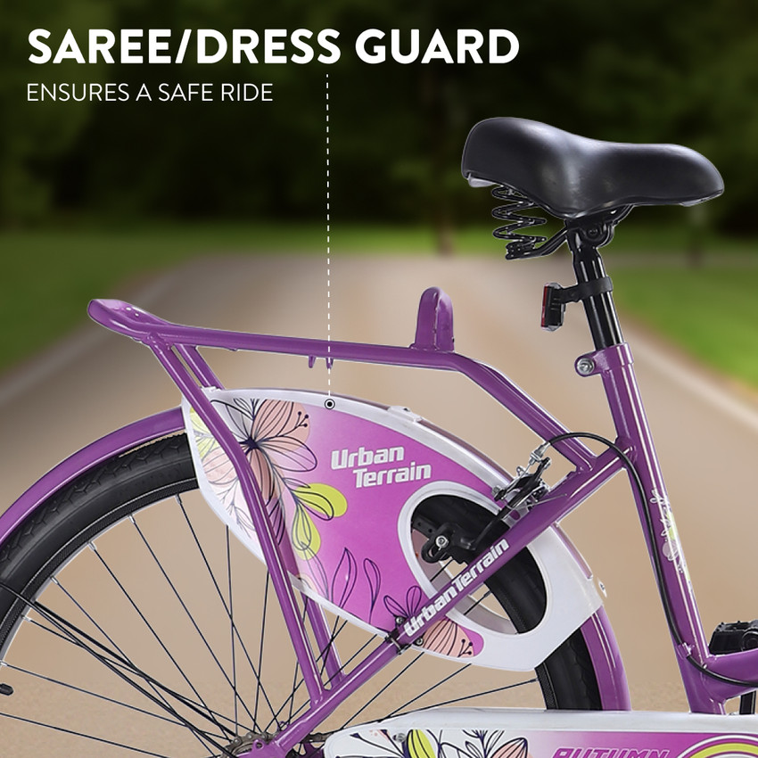 Urban Terrain Autumn Cycle for Girls Women with Front Basket