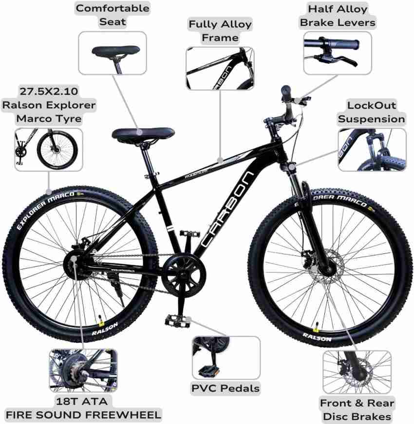 CarbonBike MAGNUM Fully Alloy Aluminium Lightweight Premium MTB Bike 27.5 T Mountain Cycle Price in India Buy CarbonBike MAGNUM Fully Alloy Aluminium Lightweight Premium MTB Bike 27.5 T Mountain Cycle...