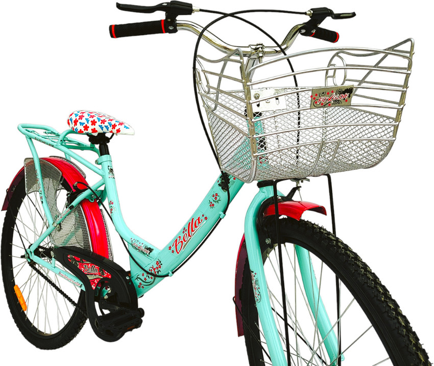 FOXGLOVE BELLA 26T IBC AQUA GREEN WITH BASKET FOR HEIGHT FROM 4 FT AND ABOVE 85 Fitted 26 T Road Cycle Price in India Buy FOXGLOVE BELLA 26T IBC AQUA GREEN