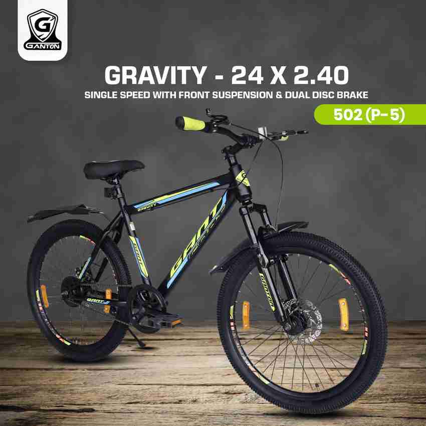 MAGIC GRAVITY SINGLE SPEED WITH FRONT SHOCKER DOUBLE DISC BRAKES D WALL ALLOY RIMS 24 T Mountain Cycle Price in India Buy MAGIC GRAVITY SINGLE SPEED WITH FRONT SHOCKER
