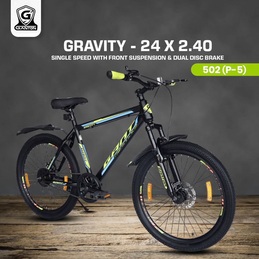 MAGIC GRAVITY SINGLE SPEED WITH FRONT SHOCKER DOUBLE DISC BRAKES D WALL ALLOY RIMS 24 T Mountain Cycle Price in India Buy MAGIC GRAVITY SINGLE SPEED WITH FRONT SHOCKER