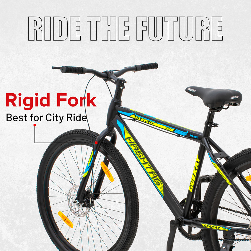 Geekay Hashtag 27.5T Single Speed Cycle with Dual disc Brakes