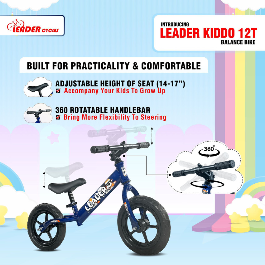 LEADER Kids Pedal Free Balance Cycle for Girls and Boys of Ages 1 to 4 Years 12 T BMX Cycle Price in India Buy LEADER Kids Pedal Free Balance Cycle for