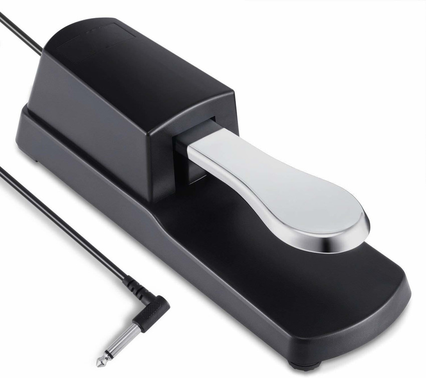 DawnRays Sustain Pedal Foot Damper Pedal for Digital Electronic Piano Keyboard Sustain Pedal for Yamaha Roland Casio Korg Behringer Moog Universal Foot Pedal Black Damper Sustain Pedal Price in India ...