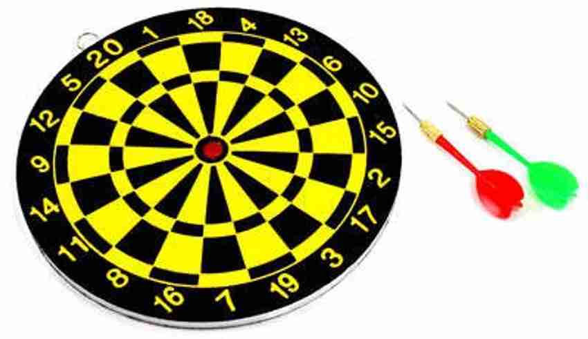 Oneclickshopping Small Dart Board with 2 Darts Set Steel Tip Dart