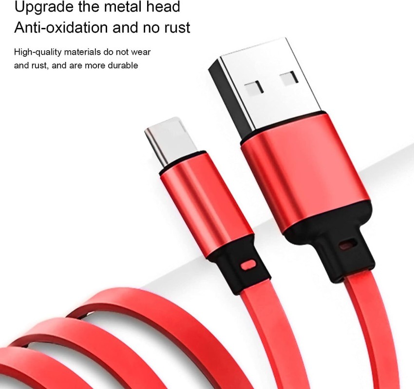 Buy BOPUD 3 in 1 Retractable Fast Charger Cable Multi Charging Cord USB  Cable Adapter with Lightning/Type C/Micro USB Port . Online at Best Prices  in India - JioMart.