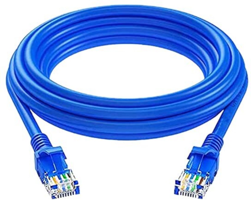 Cable ethernet 15m, câble réseau rj45 plat haute vitesse(15 clips