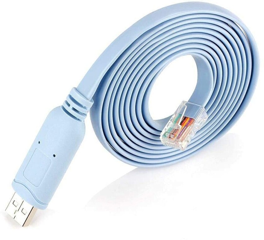6ft USB Console to RJ45 Ethernet LAN Rollover Cable Switch Line for Cisco