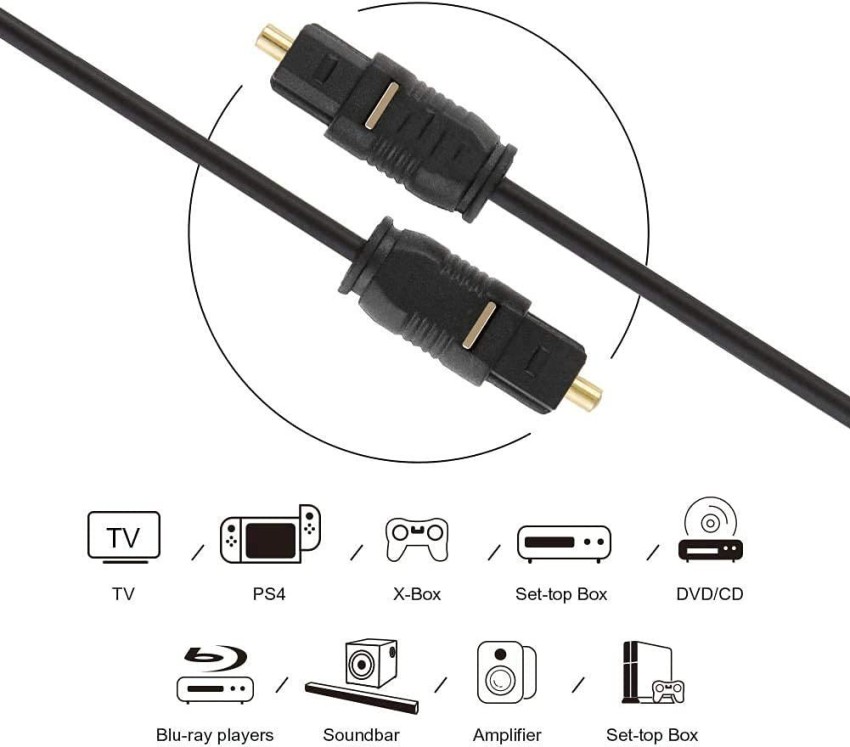 Câble Audio Optique de 1,5 m Toslink Digital SPDIF 24K Corège de