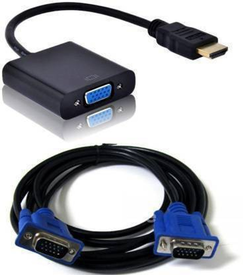 BUNAS HDMI Adapter 1 m TV out Cable Hdmi To Vga 15 Pin VGA Cable