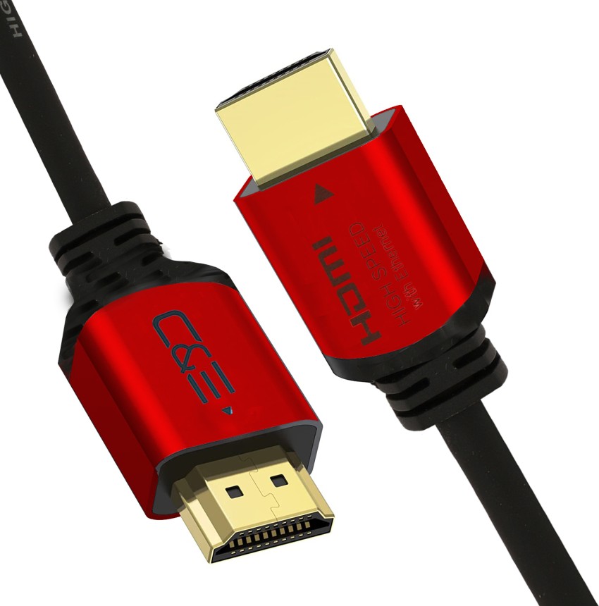 C & E HDMI Cable 15.24 m Meter 50ft ULTRA HDMI 2.0-18Gbps 4K@60Hz 2K@144/ 165Hz (RED) - C & E 