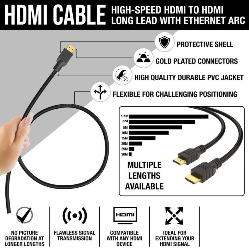 PC Max HDMI Cable 3 m PVC PCM-HDMI4K-3M-HC002 - PC Max 