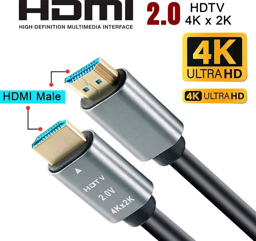 Cable Hdmi 2.0 4k Ultra Hd Alta Velocidad 3d 20 Metros 2160p Negro PVC