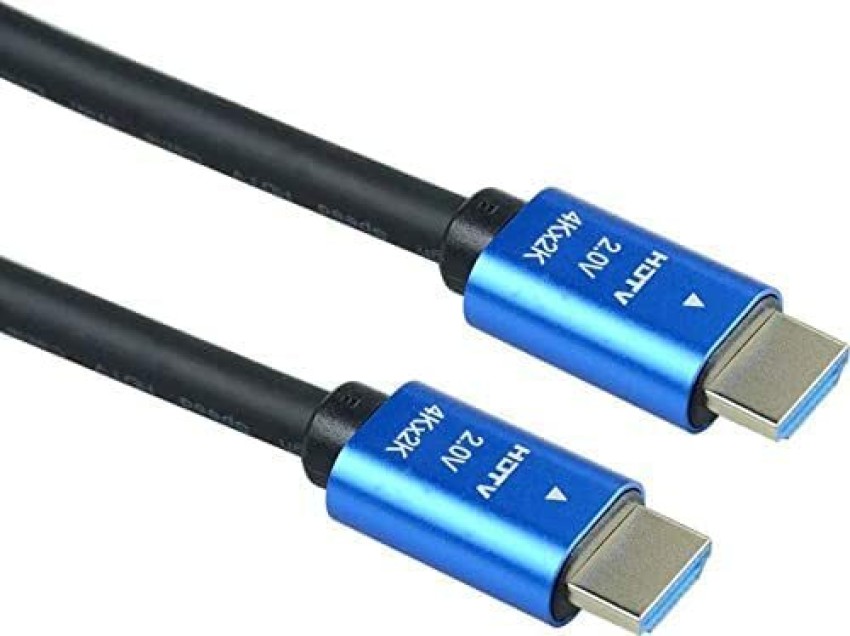 FLAT HDMI 4K 60Hz High Speed Cable LCD LED UHD/HD TV Lead Gold 4m Black