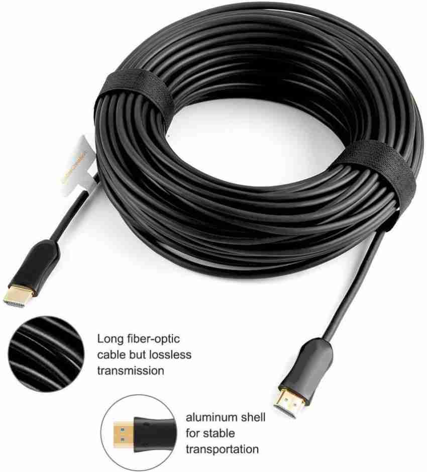  DELONG Fiber Optic HDMI Cable 100ft, HDMI Cable can