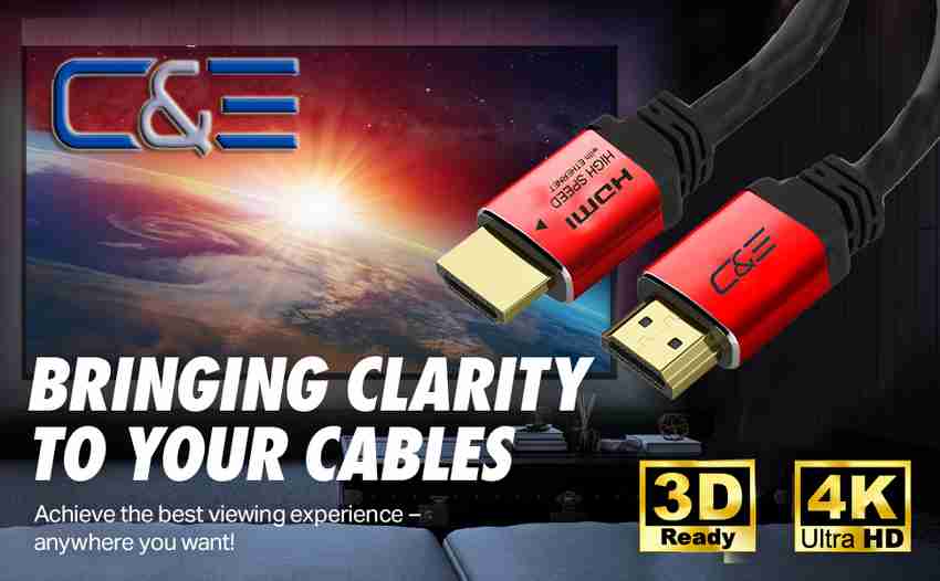 C E HDMI Cable 1.83 m Meter 6ft ULTRA HDMI 2.0 18Gbps 4K 60Hz 2K