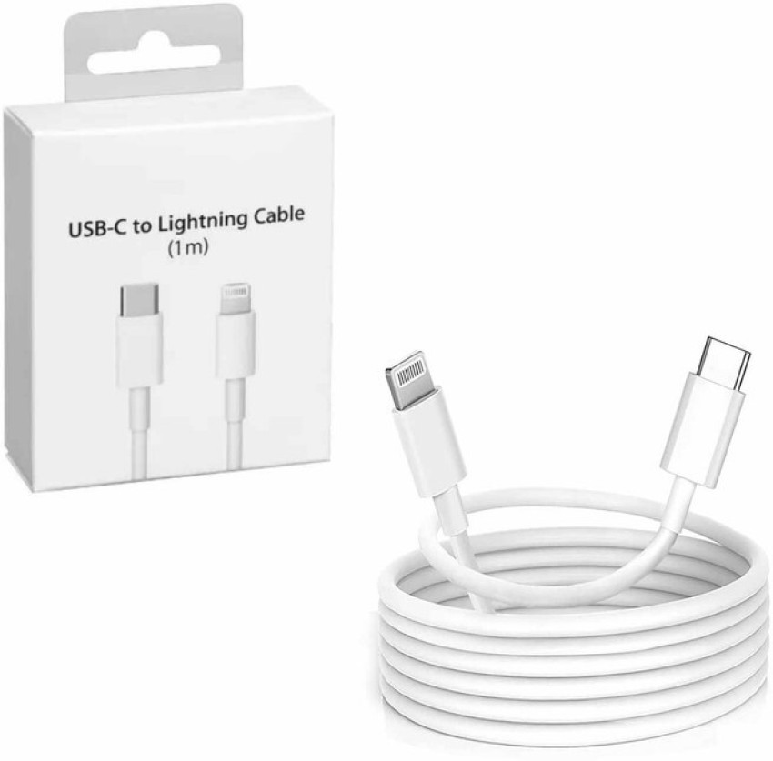 YCHROZE Lightning Cable 1 m USB C TO LIGHTNING CABLE 1M WHITE - YCHROZE 