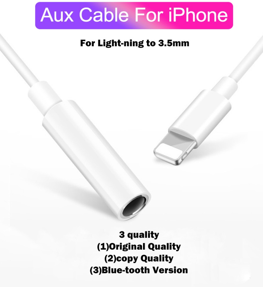 sokobi Lightning Cable 2 A 0.3 m OTG for IPhone 11 12 Pro Max 12Mini SE  2020 XS XR X 8 7 Jack AUX Audio Cabel - sokobi 