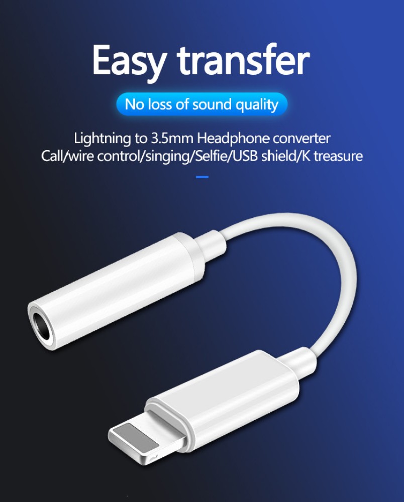 Lightning to 3.5mm Headphone Jack Adapter, Audio Connector for iPhone  11/PRO, X/XR/XS/XS Max, 8/8 Plus, 7/7 Plus, iPod, iPad Supports Music  Control