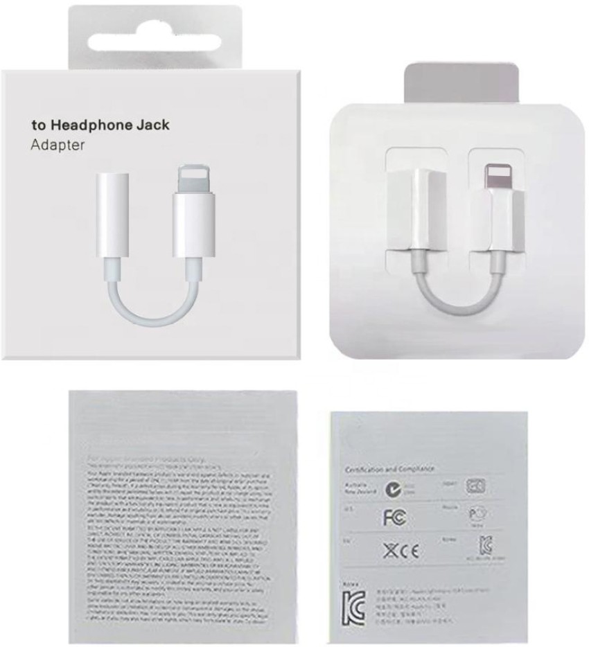 Official Apple iPhone 12 Pro Max Lightning to 3.5mm Adapter - White