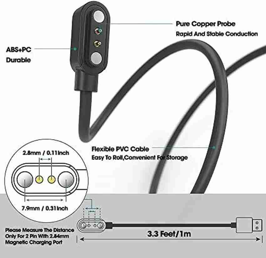 TANIAZA Watch Charger 2 Pin USB Fast Charger Magnetic Charging Cable Charging Pad Price in India Buy TANIAZA Watch Charger 2 Pin USB Fast Charger Magnetic Charging Cable Charging Pad online