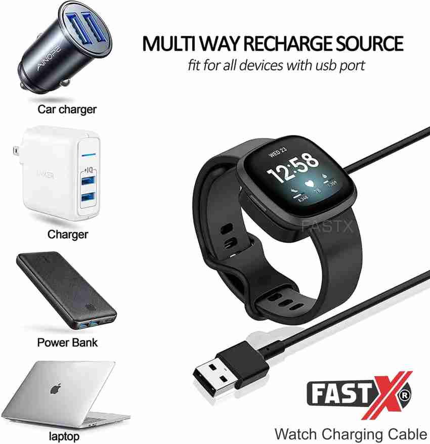 FASTX Magnetic Charging Cable 1 m Watch usb wire for fitbit versa
