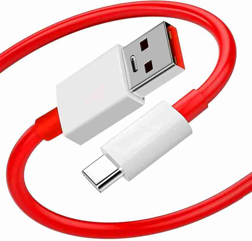 Chias USB Type C Cable 1 m WARP CHARGING CABLE 30W/6A 6 A 1 m DASH RAPID  CHARGE USB Type C Cable (Compatible with OPPO/REALME/ONEPLUS
