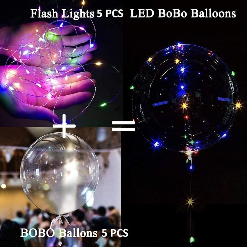 10 Pcs Color Led OR White Led Bobo Balloon With Led Lights Bobo