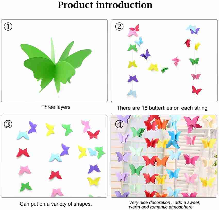 Paper butterfly garland 2025