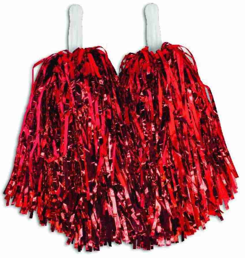 snehatrends Adults and Kids Pom Poms for Cheerleading Set of 2 Fluffy  Metallic Cheerleader Pom Poms for Fun and Team Spirit (RED) - Adults and  Kids Pom Poms for Cheerleading Set of