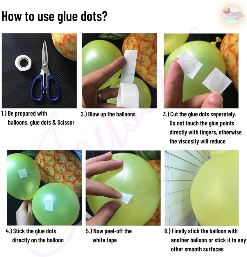 Joysome Transparent Balloon Glue Dots Roll (Pack of 3 rolls