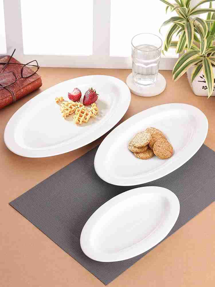 White oval dinner plates cheap