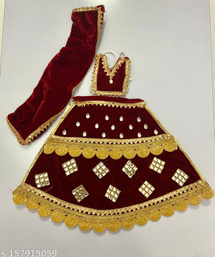 Kanha 7inch Radha Rani Mata Rani Maa Saraswati devi Dress Price in India Buy Kanha 7inch Radha Rani Mata Rani Maa Saraswati devi Dress online at Flipkart