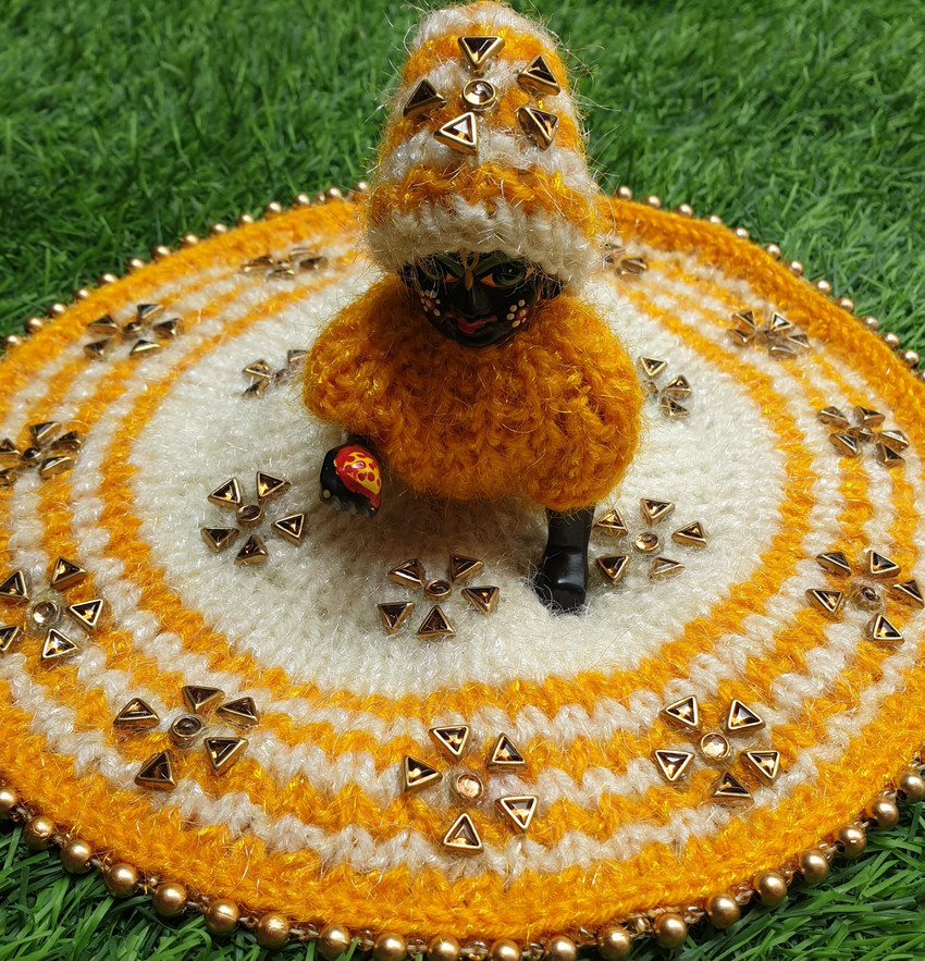 PrezzieBush Yellow White Color Laddu Gopal Winter Woolen dress for Size 3 4 5 Dress Price in India Buy PrezzieBush Yellow White Color Laddu Gopal Winter Woolen dress for Size