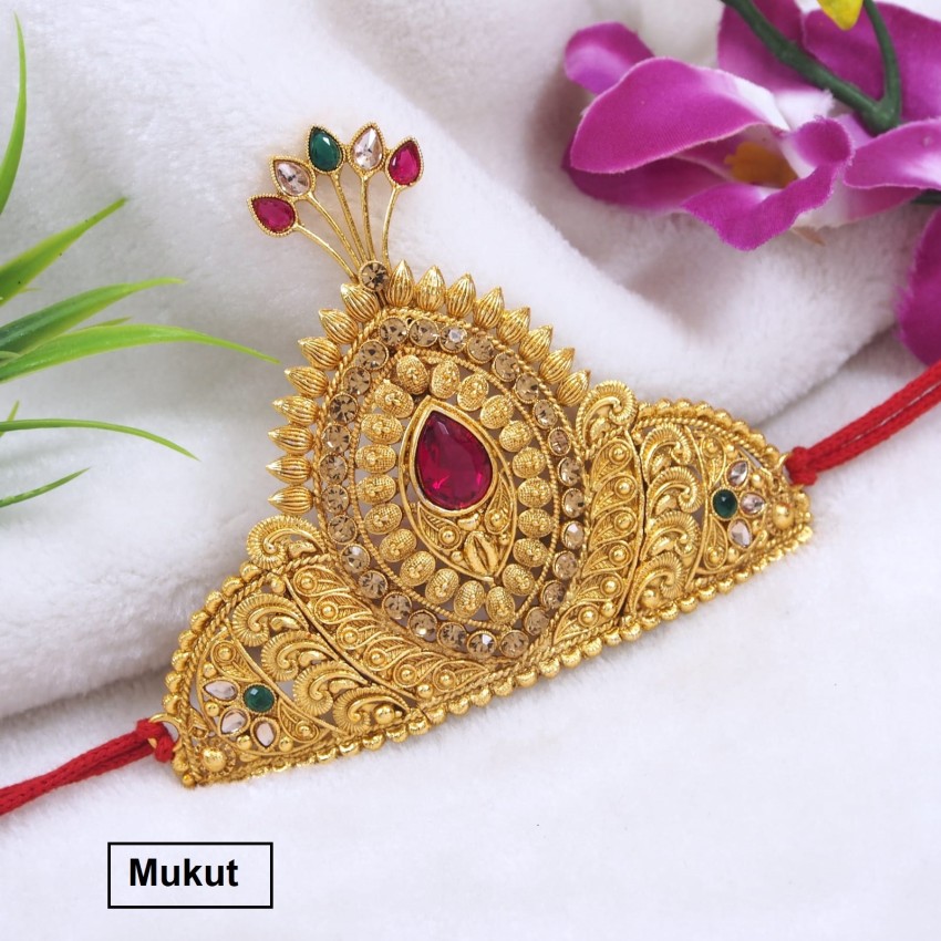 sharneshwar Mukut for God Artificial Diamond Stones and Beads, Deity  Ornament Price in India - Buy sharneshwar Mukut for God Artificial Diamond  Stones and Beads, Deity Ornament online at
