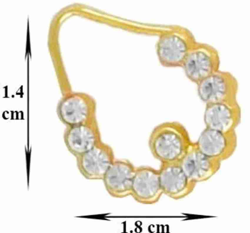 usha gold Deity God Jewellery Stone Nathu Bulaki Nose Pin for