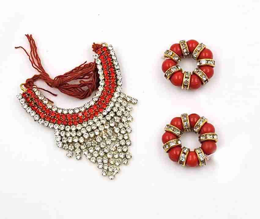 SHRIJIKESHAV Laddu Gopal Ornaments Necklace Bangles Jewellery Size