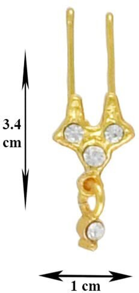 usha gold Deity God Jewellery Stone Nathu Bulaki Nose Pin for
