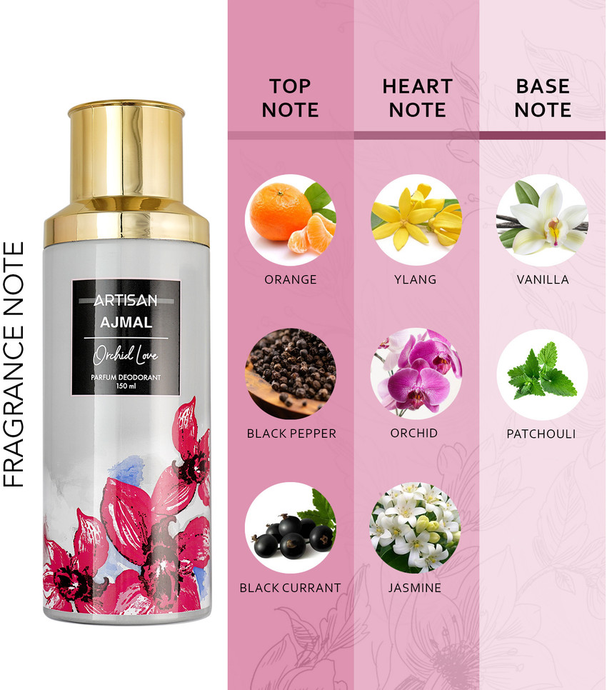 Ajmal ARTISAN ORCHID LOVE DEODORANT PERFUME ONLINE EXCLUSIVE