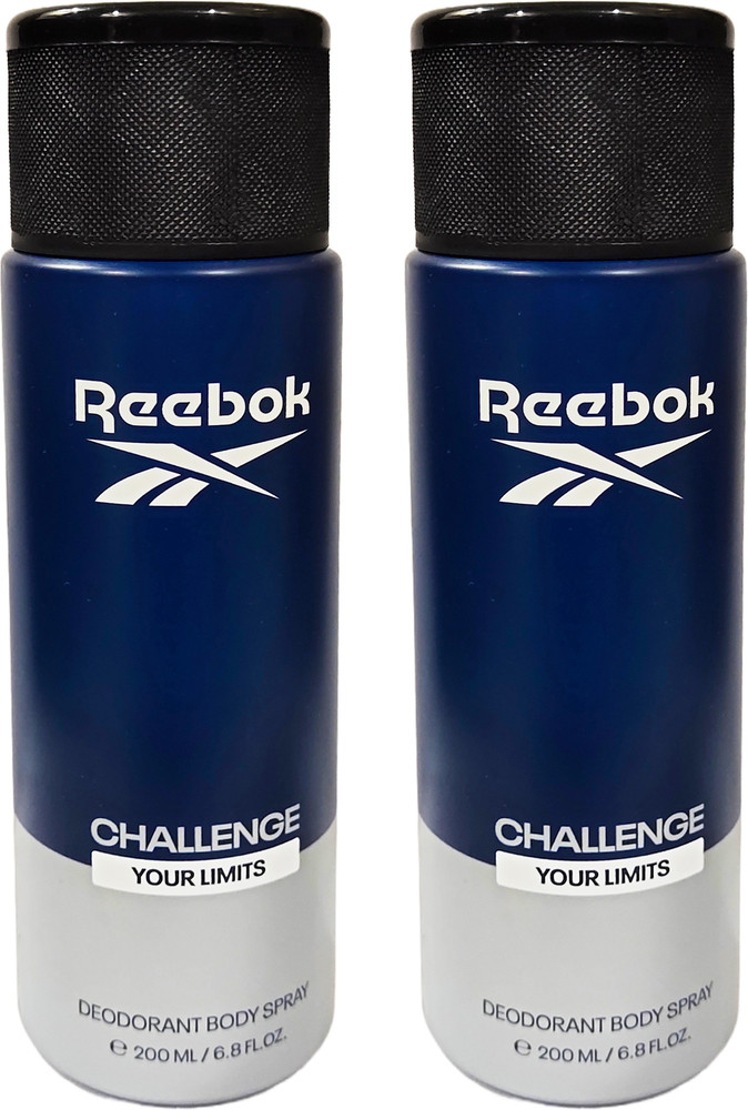 REEBOK Challenge deodorant body spray each Pack2x200 ml Rise to the Challenge Body Spray For Men Women Price in India Buy REEBOK Challenge deodorant body spray each Pack2x200 ml