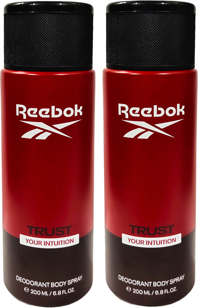 REEBOK trust deodorant body spray each Pack2x200 ml your intuition Body Spray For Men Women Price in India Buy REEBOK trust deodorant body spray each Pack2x200 ml your intuition