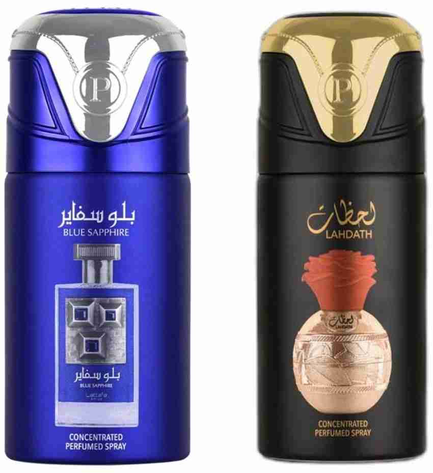 Lattafa Blue Sapphire Lahdath Deodorant Spray For Men Women