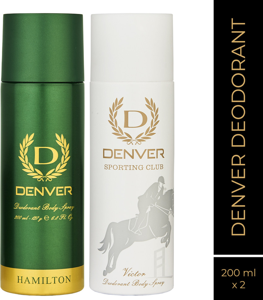 DENVER Hamilton and Victor Pack of 2 Deodorant Spray For Men